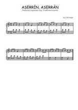 Téléchargez l'arrangement pour piano de la partition de Aserrín, aserrán en PDF